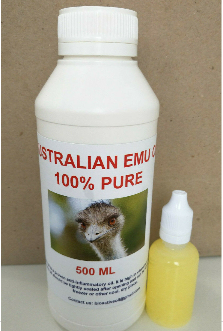 500ML Australian Emu Oil - 100% Pure (Get 30ML Oil free in a dropper bottle)